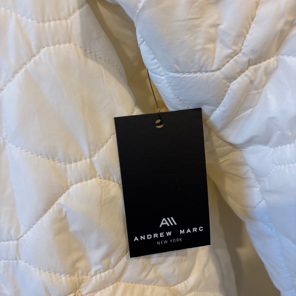 White Andrew Marc puffer jacket - Picture 3 of 4